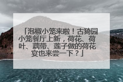 泡椒小笼来啦！古猗园小笼餐厅上新，荷花、荷叶、藕带、莲子做的荷花宴也来尝一下？